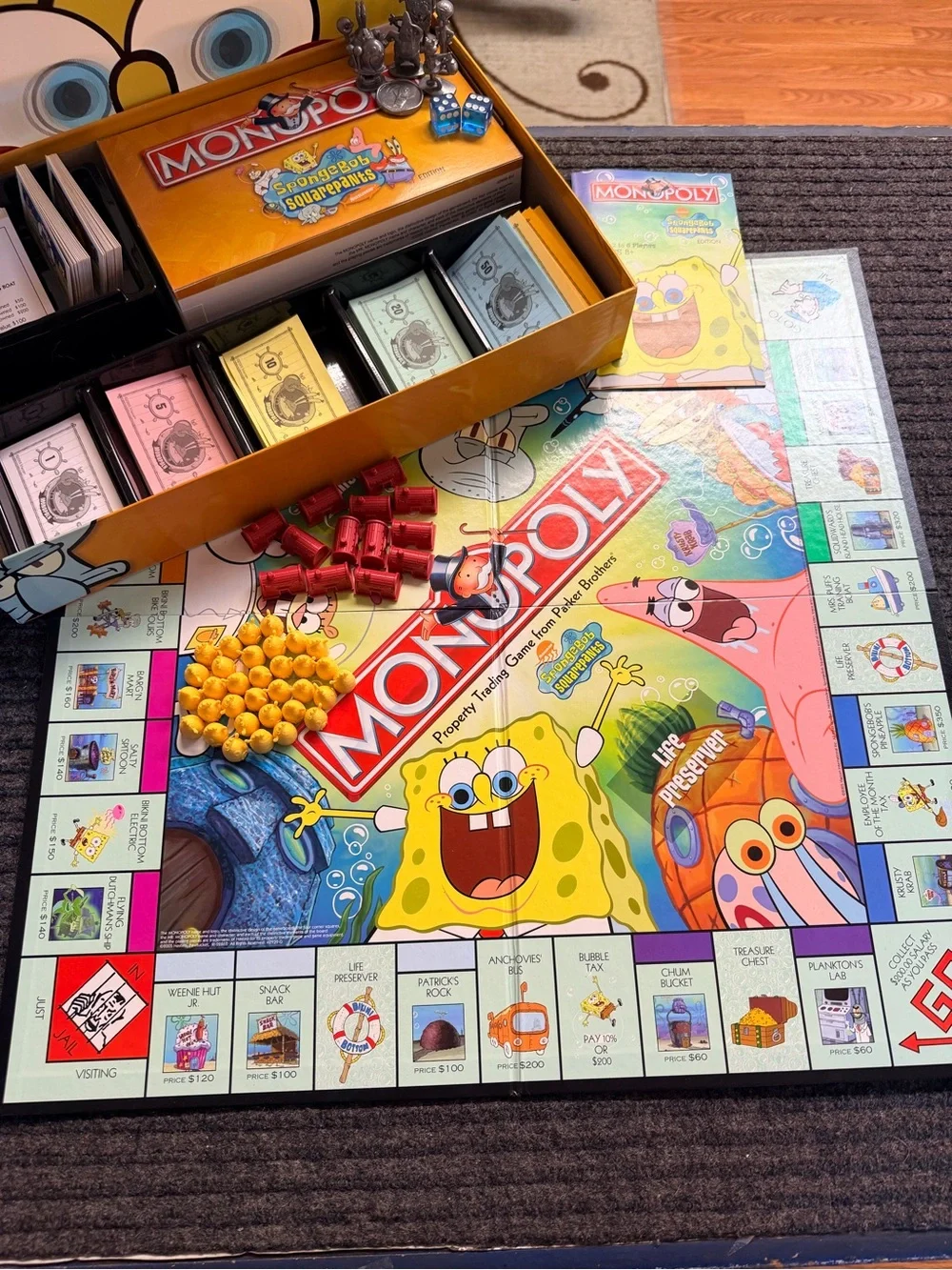 Vintage Nickelodeon Spongebob Squarepants Monopoly Collectors Edition 2005 Game